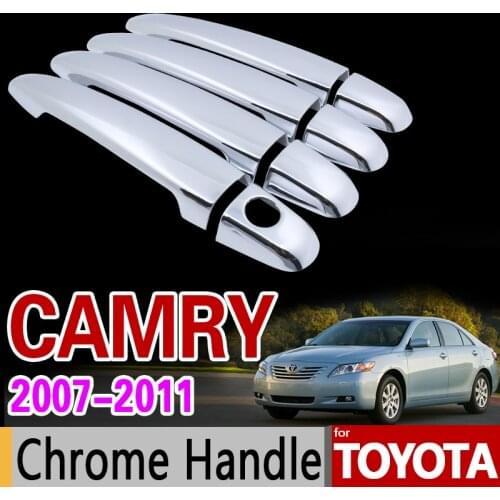 For Toyota Camry 2007 - 2011 XV40 Chrome Handle Cover Trim Set for Daihatsu Altis Aurion 2008 2009 2010 Accessories Car Styling
