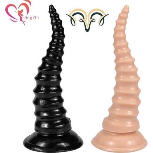 JingZhi Healthy PVC Sheep Dildo for Women Huge Monster Anal Dildo Lesbian Sex Toys Big Cock Dick Suction Cup Adult Sex Products
