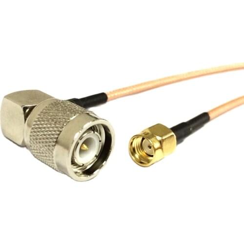 WIFI router cable RP-SMA Male (female pin) Switch TNC Male Right Angle pigtail Adapter RG316 Wholesale 15CM/30CM/50CM/100CM