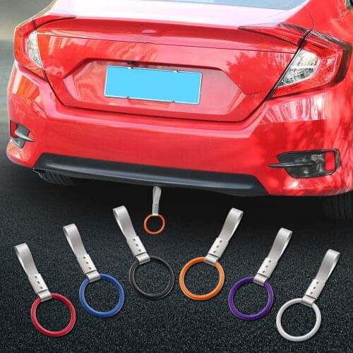 Round Car Interior Pull Ring Subway Train Bus Handle Strap Charm Drift JDM TSURIKAWA RING Car Rear Bumper Warning Loop