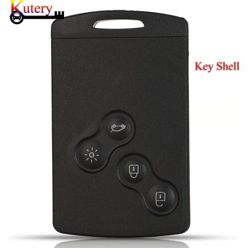 Kutery Remote Car Key For Renault Megane Smart Card before 2016 4 Buttons Remote Card Key With Different Key Blank