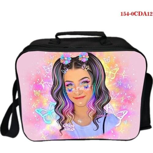 Charli D'Amelio 3d Print Lunch Box Women Teens Insulated Thermal Food Fresh Wine Picnic Bag Food Storage Container Thermal Totes