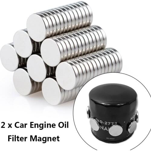 2 Pieces Strong Adsorption Magnet Fuel Economizer Car Engine Oil Filter ATV SUV Motocycle Engine Oil Saver For Iron Body