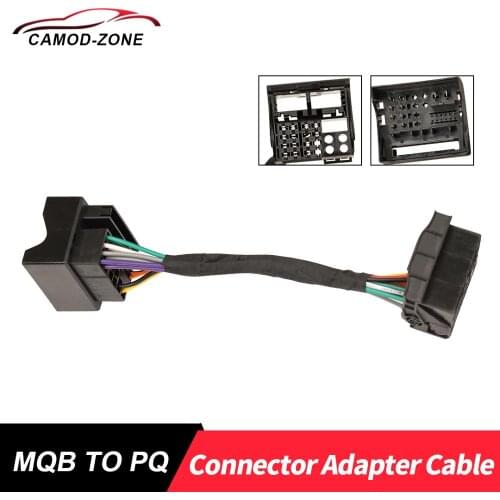MQB to PQ Platform RCD510 RCD330 Plus Connector Adapter Cable For VW Tiguan Passat Jetta