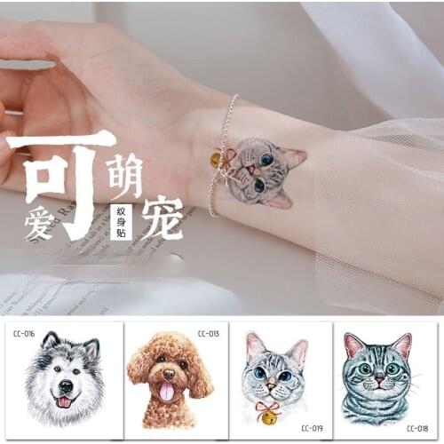 Cartoon Stickers Multi-style Choose Unisex Cat Dog Waterproof Cute Fun Long Lasting Body Art Sex Temporary Tattoo Stickers