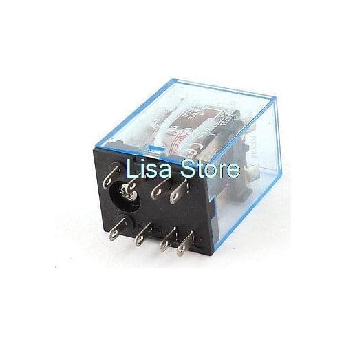 MY2N-J DC 28V Coil Red LED General Purpose Power Relay DPDT 8-Pin