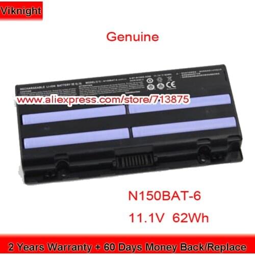 Original 11.1V 62Wh N150BAT-6 Battery for Clevo AFTERSHOCK SM-15 N150RD N1517RD N170RD N170RF1 6-7-150S-4U91 6-87-N150S-4291