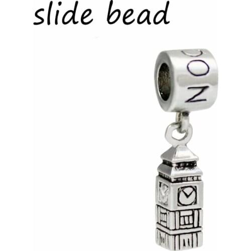 Fit Pandora charm bracelets Bell Tower Pendant Architectural Charm beads for jewelry making DIY jewelry