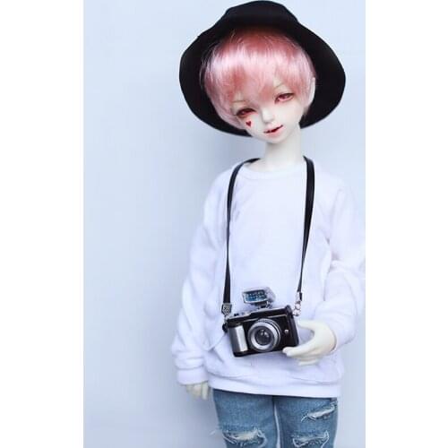 Bybrana Simple Cross-Camera Model BJD 1/3 1/4 1/6 Size Doll Universal Doll Clothes With Accessories Photo Props Strap Camera