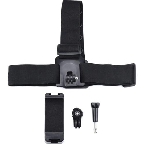 Head Strap Mount Adjustable Belt Phone Holder Headband with Clip Bracket for Mobile Phone/Sports Camera with 7-10cm Width