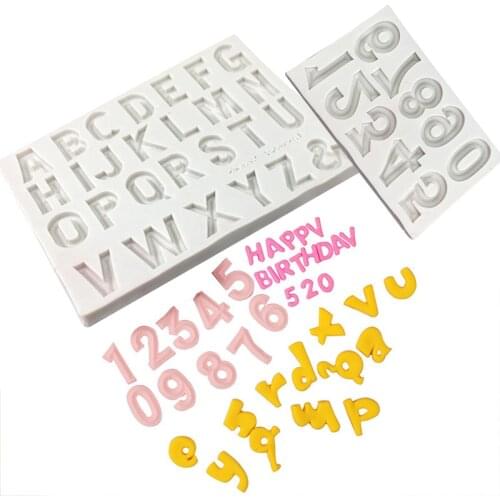 1Pc Capital Alphabet Letter/Number Silicone Mold Fondant Mold Cake Decorating Sugar Craft Topper Chocolate Mold
