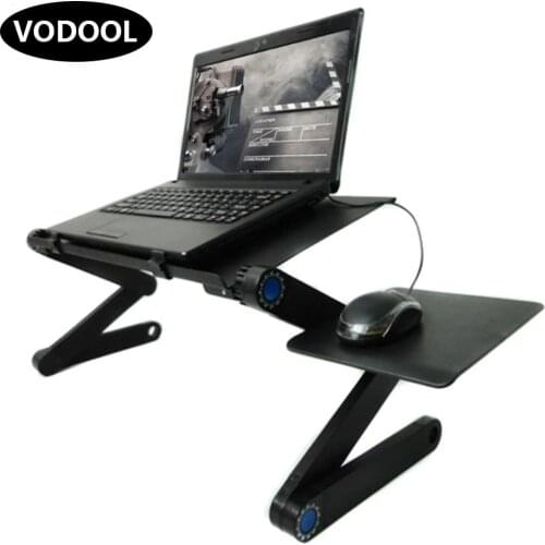 Folding Laptop Desk Adjustable Laptop Table Stand Portable Laptop Notebook Lap PC Desk Table With Mouse Pad for Sofa Bed