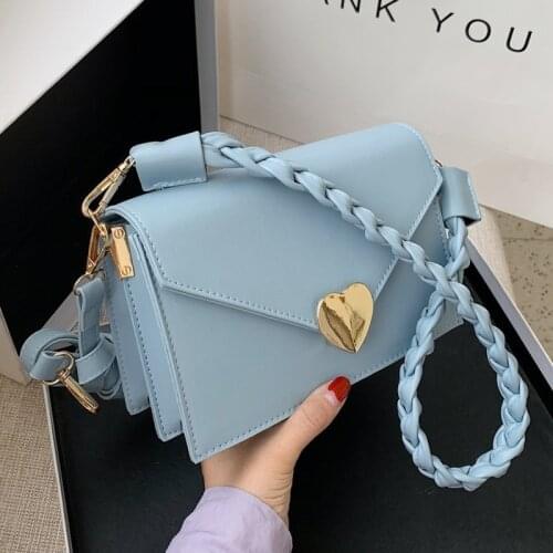 Shoulder Bag 2021 PU Leather Handbags Love Bag Texture Portable Small Square Bag Casual Shoulder Bag Crossbody Bags for Women