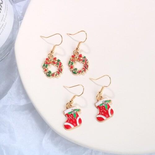 Temperament Short Hair Good-looking Fashionable Small Fresh Simple Christmas Earrings Autumn and Winter Simple Earrings