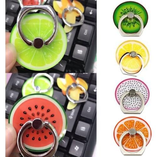Universal Fruit Phone Holder Colorful Mount Grip Stand 360 Degree Finger Ring For IPhone X 8 7 Plus Xiaomi HTC
