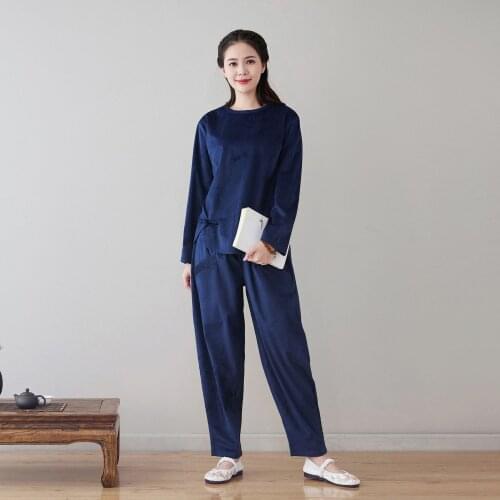 Spring women tracksuit sportswear velvet retro loose sweatshirt+pant running jogger fitness gym workout casual set sport suit