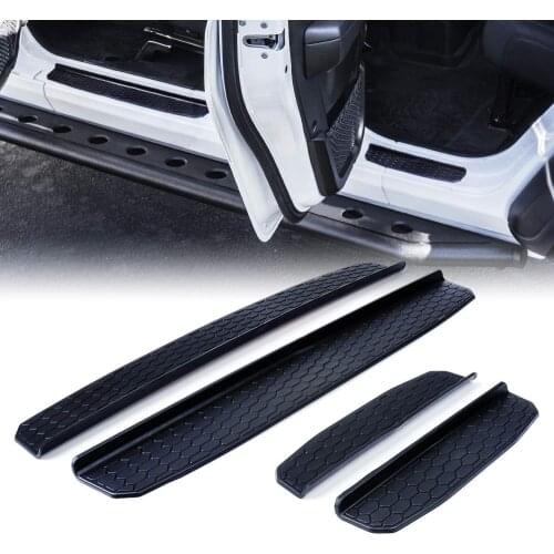 Offroad Car Door Sill Guard Threshold Protector Plate Running Entry Board Pedal Sticker Cover For Jeep Wrangler JL 2018 2019
