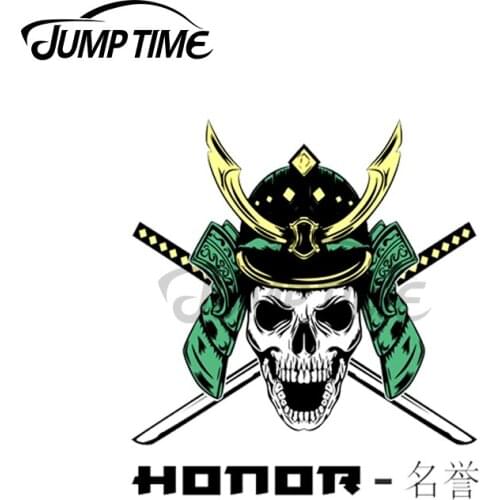 Jump Time 13 x 10.2cm For Honor SAMURAI Japan 3D Car Stickers Vinyl Car Styling Decoration Bumper Window Waterproof VAN RV Decal