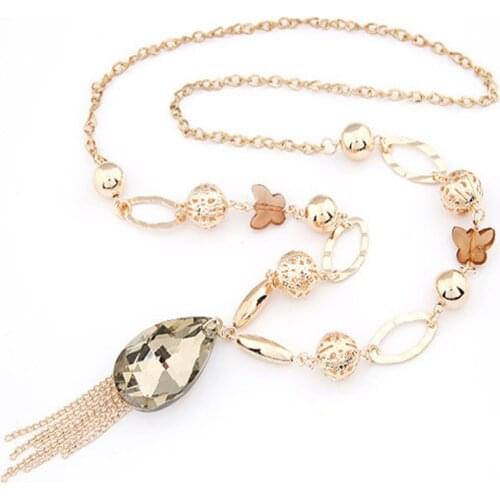 YADA Fashion Cute Butterfly Chain Presents&Necklace For women Party Jewelry Necklaces Statement Bohemian Long Necklace SE210007
