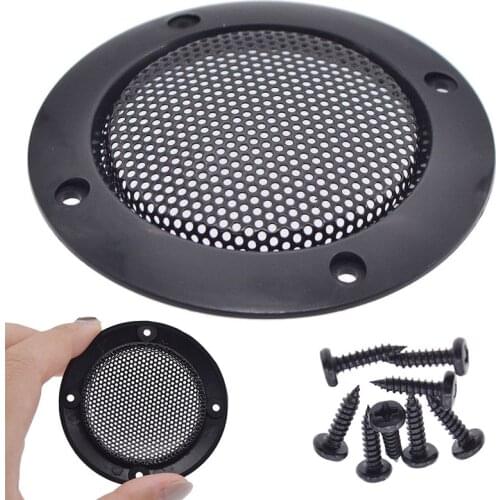 New 1Pair 3 Inch Speaker Grille Cover Loudspeaker Protective Mesh Cover Decoration Circle Speaker Accessories