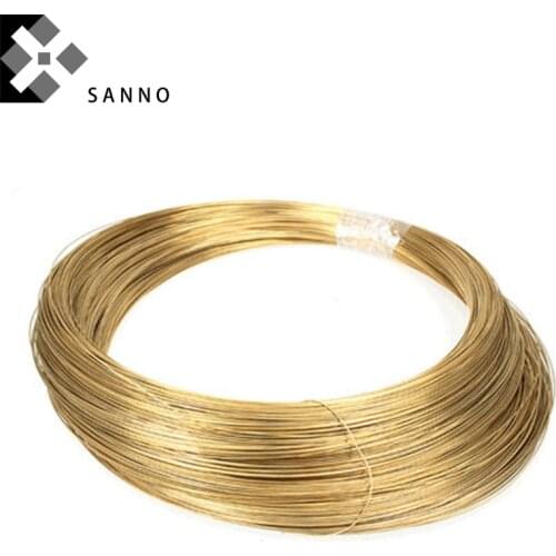 Yellow copper wire small brass slick H62 Cu metal conductive wire D0.5mm - D3mm length 2m