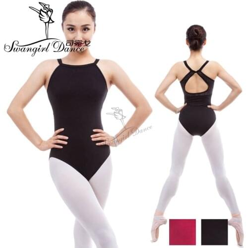 Women camisole ballet leotard with lace red leotard for dance costume gymnastic leotard ballet costumes for sale adult CS0302