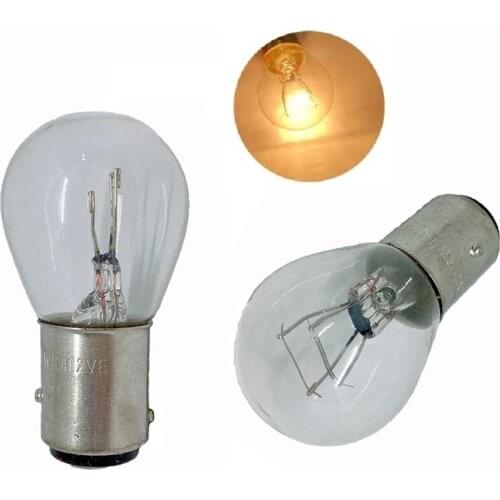 1pcs 1156 BA15S P21W Car Indicator Light 1157 BAY15D BA15D Brake Reverse Lamp Parking Light Warm White Halogen Lamp DC12V