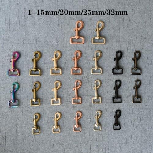 1 Pcs/Lot 15mm 20mm 25mm 32mm Metal Safety Strong Clips Lobster Clasp Dog Leash Carabiner Snap Hook DIY Key Chain Bag SH4507