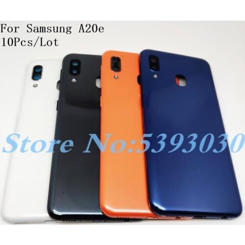 10Pcs/Lot Original For Samsung Galaxy A20E A20e A202 A202F A202DS Battery Back Cover Rear Case WIthacaCamera Lens + Logo
