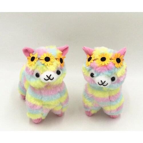 15pcs 18cm Rainbow Alpaca Plush Sheep Toy Japanese Soft Plush Alpacasso Baby Plush Stuffed Animals Alpaca Gifts