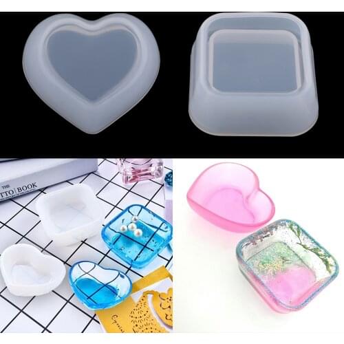 2 Pack DIY Storage Box Silicone Mold Resin Casting Art Craft Jewelry Mold
