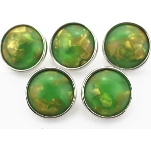 20pcs/lot HQ Green Shell Snap Button Fit 18mm Ginger Snap Jewelry DIY Bracelets&Bangles Jewelry