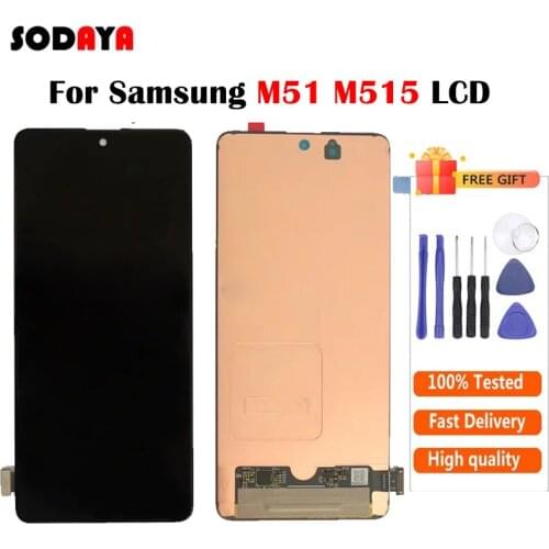 6.7'' Original For Samsung Galaxy M515 LCD Display With Touch Screen Digitizer Assembly For Samsung M51 LCD M515F SM-M515F/DSN