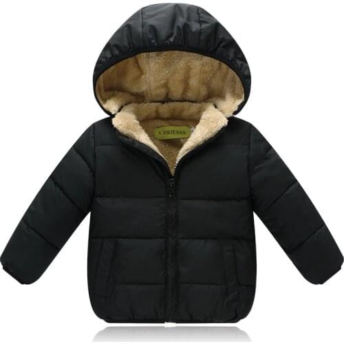 BINIDUCKLING 2020 Toddler Girl Boys Winter Down Coat Zipper Fleece Warm Thick Childrens Coat Kid Down Jacket For A Girl Boy