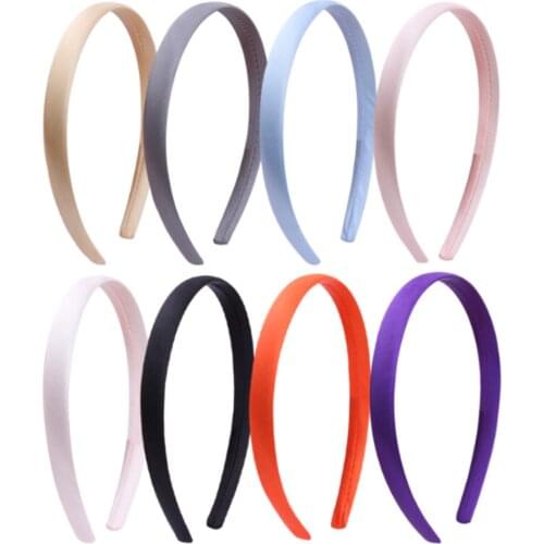 1.5CM Solid Color Plain Haribands Satin Headband Women Hair Accessories Girls Simple Headbands Head Hoop Tiaras 1PCS