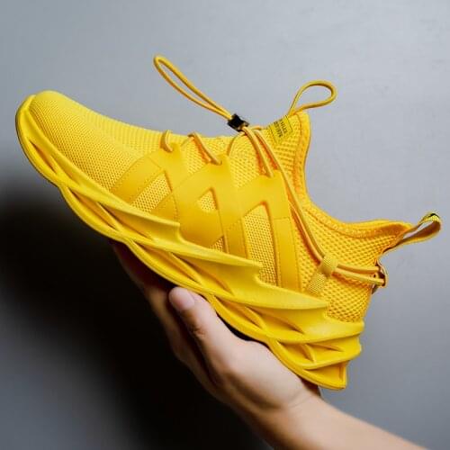 Slip On Tenis Shoes for Men New Twill Blade Sole Sneakers Men Comfortable Platform Vulcanized Shoes Summer Sneakers Yellow Shoes