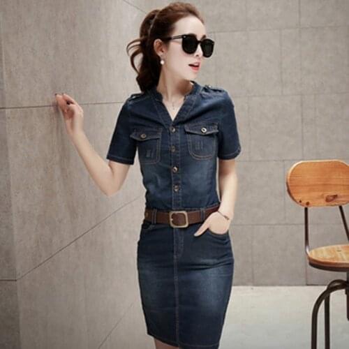 Summer Style Sexy Women Slim Denim Dress Casual Plus Size Jeans Women Dress vestido vestidos verano Dresses