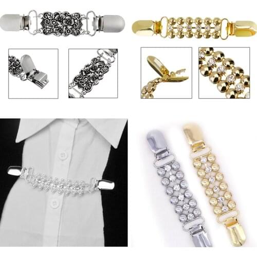 Fashion Cardigan Clip Sweater Shawl Clips Keeper Collar Duck-mouth Plated Metal Clip Holder Garters Accessories Jewelry Gift