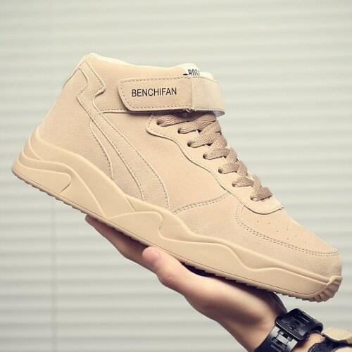 Mens single boots 2021 fashion suede mens flat bottom shoes three-color mens casual home mens shoes