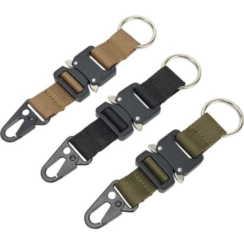 Outdoor Climbing Hook Belt Nylon Webbing Hanging Buckle Carabiner Zinc Alloy Keychain Hardware
