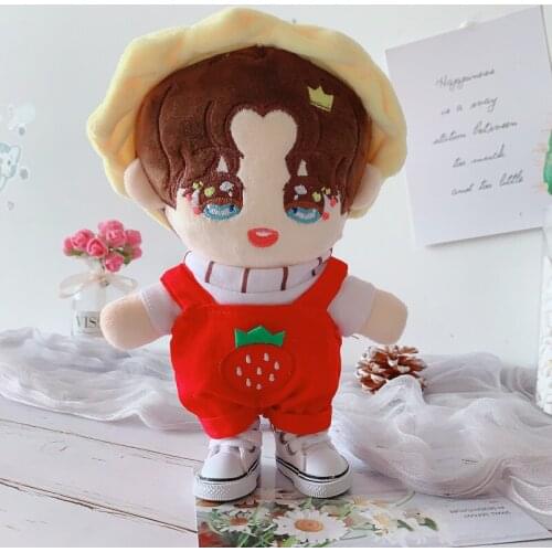 20cm Baby Doll Outfit Plush Dolls Clothes Lovely Hoodie Stuffed Toy Dolls Accessories for Korea Kpop EXO Idol Dolls