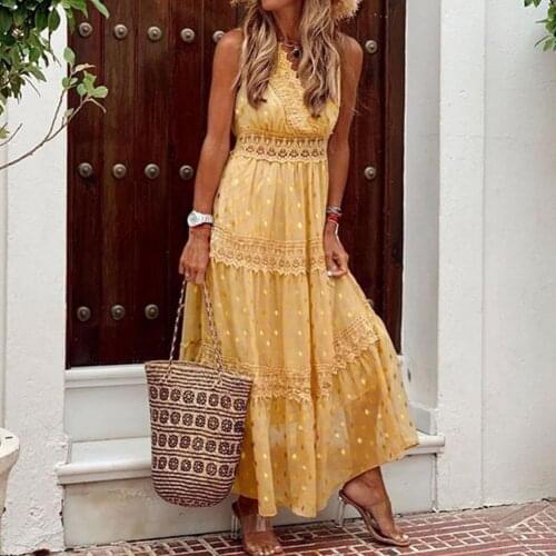 Beach Dress Polka Dot Gold Women Dress Chiffon Swim Suit Cover Up Capes Outing Sarong Tunics Lady Holiday Vacation Beachwear