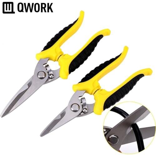 QWORK 7 inches / 8 inches Electronic Scissors Wire Cable Cutting Cutter Multifunctional Pliers Durable Hand Tool