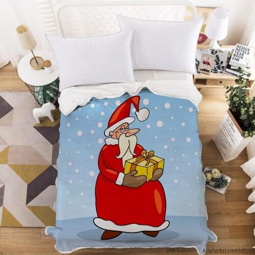Happy Christmas Blanket 3D Christmas Tree Print Blanket Super Soft Modern Home Bed Set Bedroom Decoration