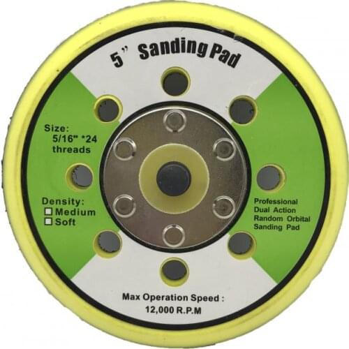 5 Inch 12000rpm Dual Action Random Orbital Sanding Pad Plate with 8 Holes for Pneumatic Sanders Disc Air Polishers