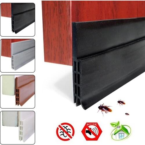 Door Sealing Strip Sweep Weather Stripping Soundproof Rubber Bottom Seal Strip Draft Stopper Draught Excluder Tools