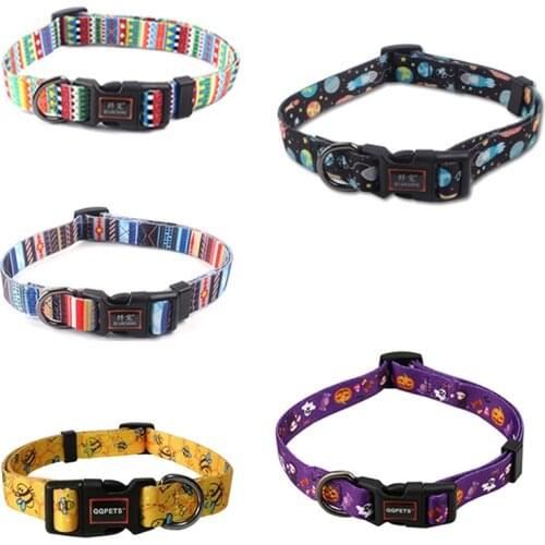 XS-L Pet Collar Small And Medium Dog Collar Various Patterns Adjustable Size Cat Dog Collar Pet Products