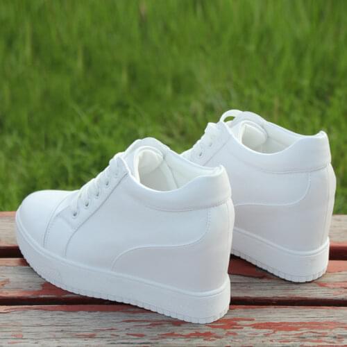 2020 hot White Hidden Wedge Heels sneakers Casual Shoes Woman high Platform Shoes Womens High heels wedges Shoes For Women