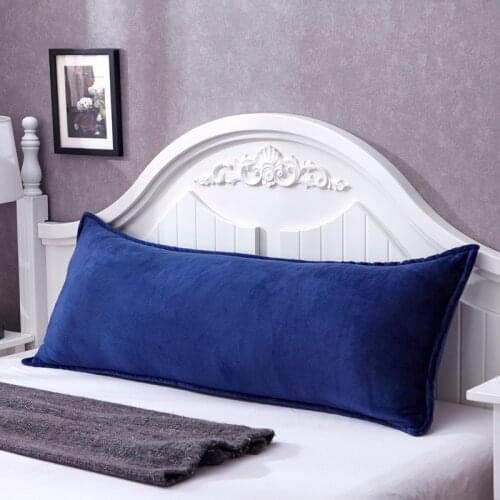 Winter Warm Flannel Pillowcase 120/150/180cm Long Crystal Velvet Fleece Pillow Cover Solid Color Body Pillowcase Home Bedding