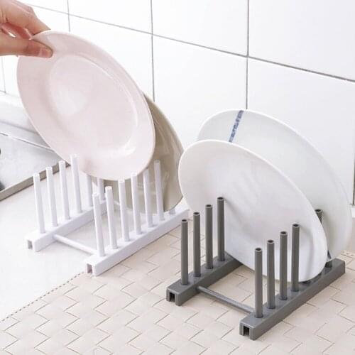 1Pc Plastic Bowl Plate Rack Lid Kitchen Supplies Drain Storage Rack Home Storage Holders